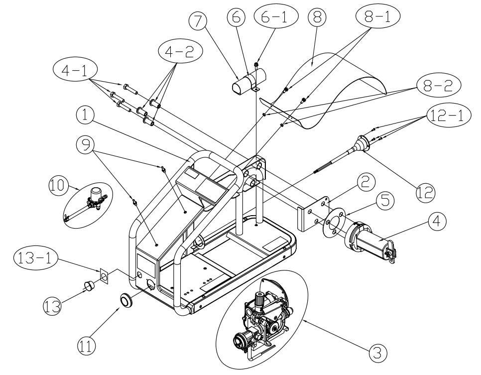 OTC送絲機CM6201\CM6202\CM6402主機配線分解圖 OTC送絲機CM6201\CM6202\CM6402主機配線分解圖